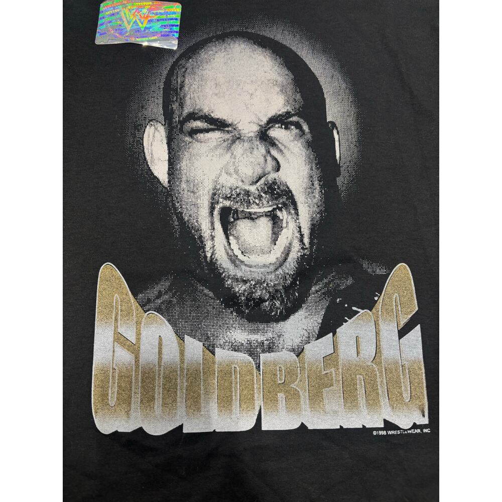Vintage 1996 Goldberg WCW Shirt Mens Small Single Stitch WrestleWear NWO Era - Picture 2 of 7